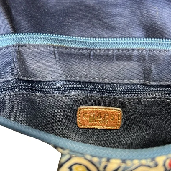 Chap Brown Leather and Paisley Print Cross Body Purse - Picture 6 of 6